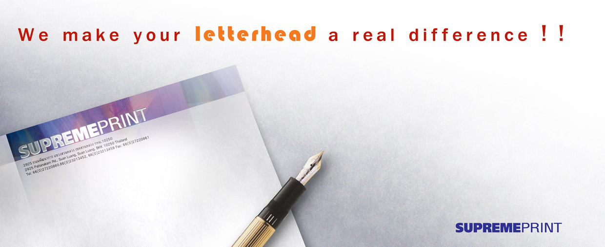 ҹ Ǩ (Company Letterheads): ç ؾ鹷 ѺǨҧդسҾ  www.supremeprint.net